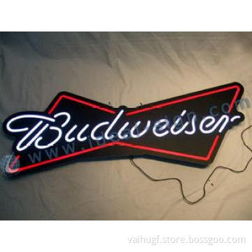 Black Acrylic LED Budweiser Neon Beer Signs Silk Printing P
